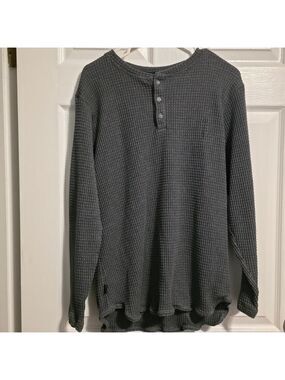 4/$67 Deal! Red Dragon Gray Long Sleeve Henley Shirt